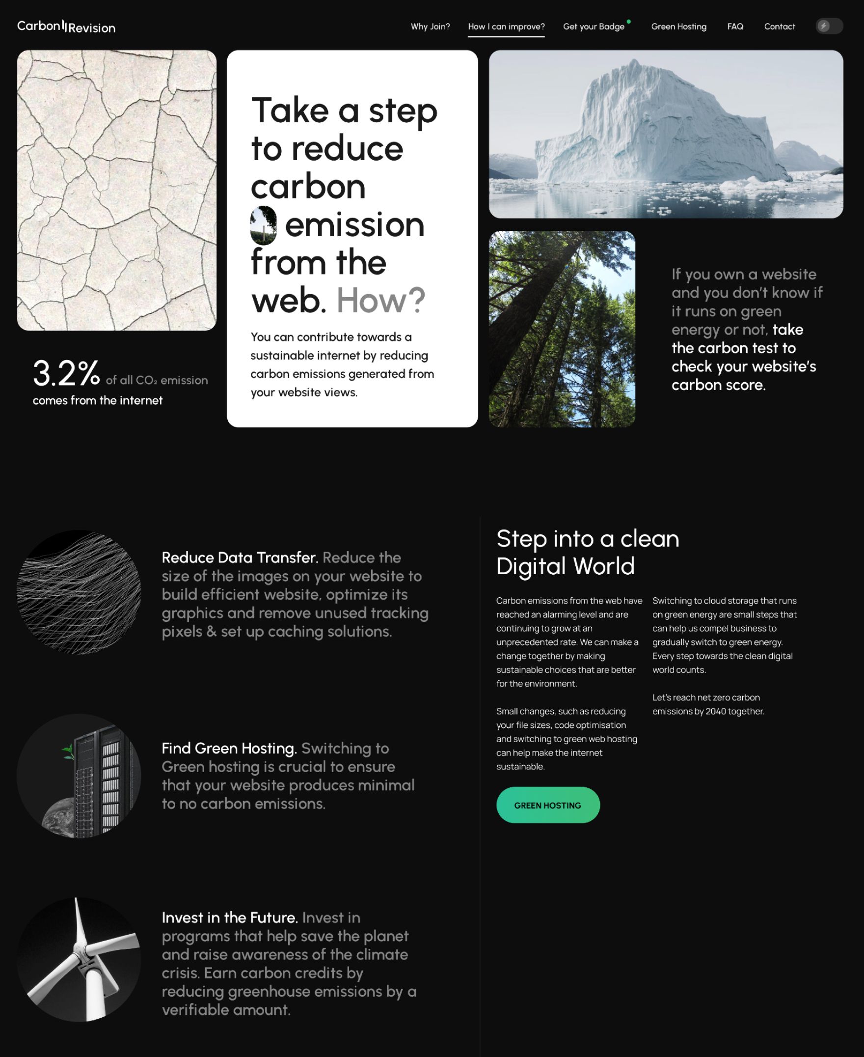 carbon website story page