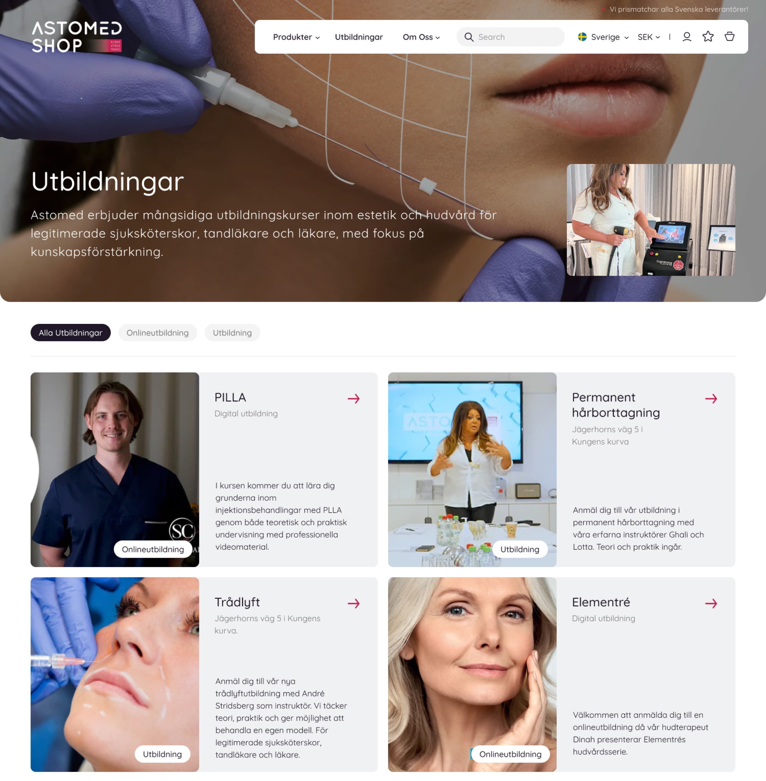 astomed website design