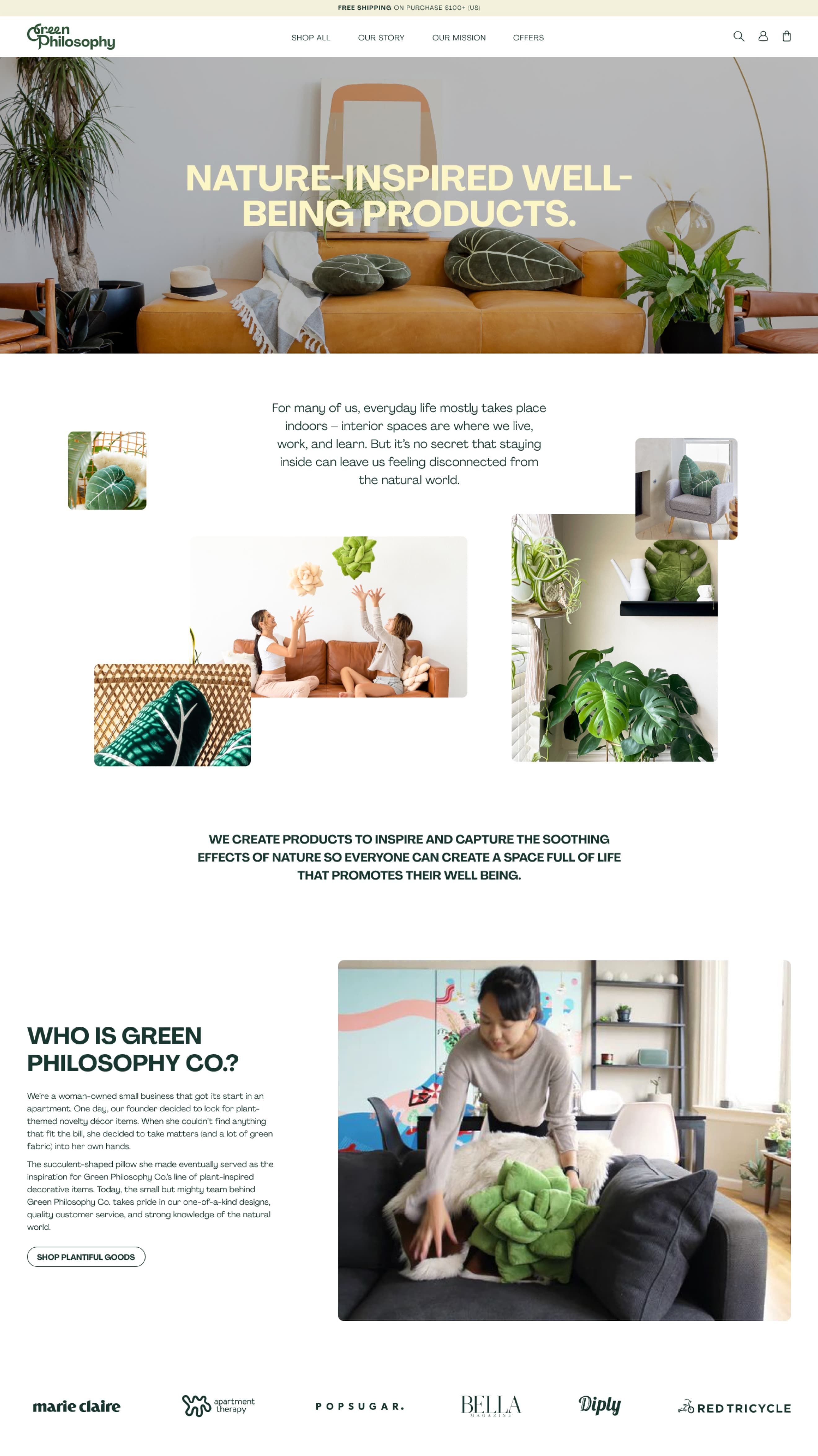 greenphilosophy website design