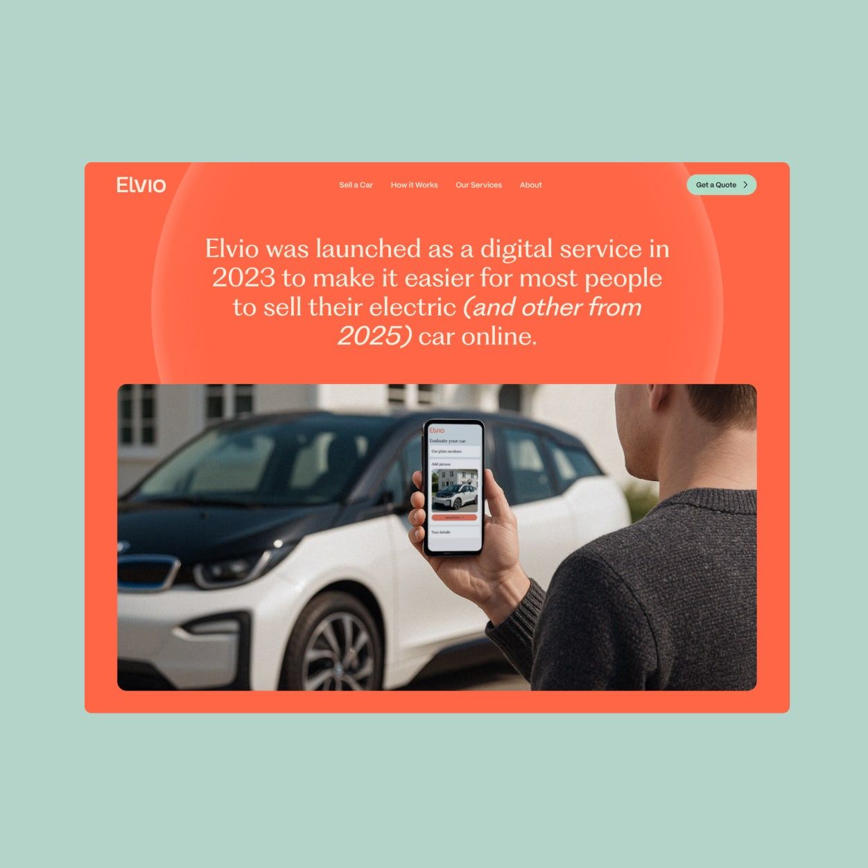 Elvio website design