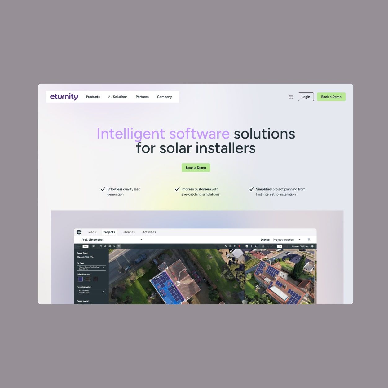 Eturnity website design