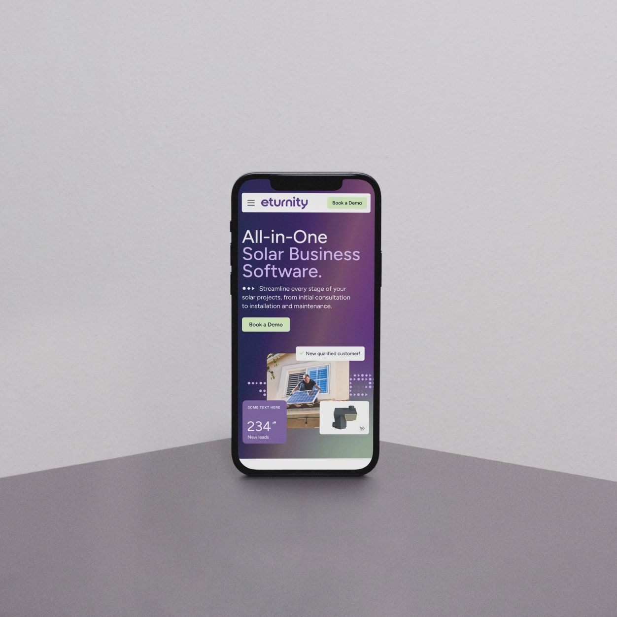 Eturnity website design