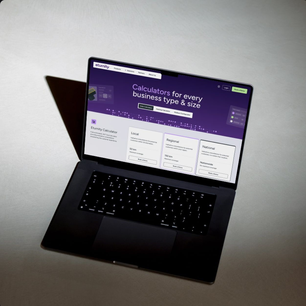 Eturnity website design