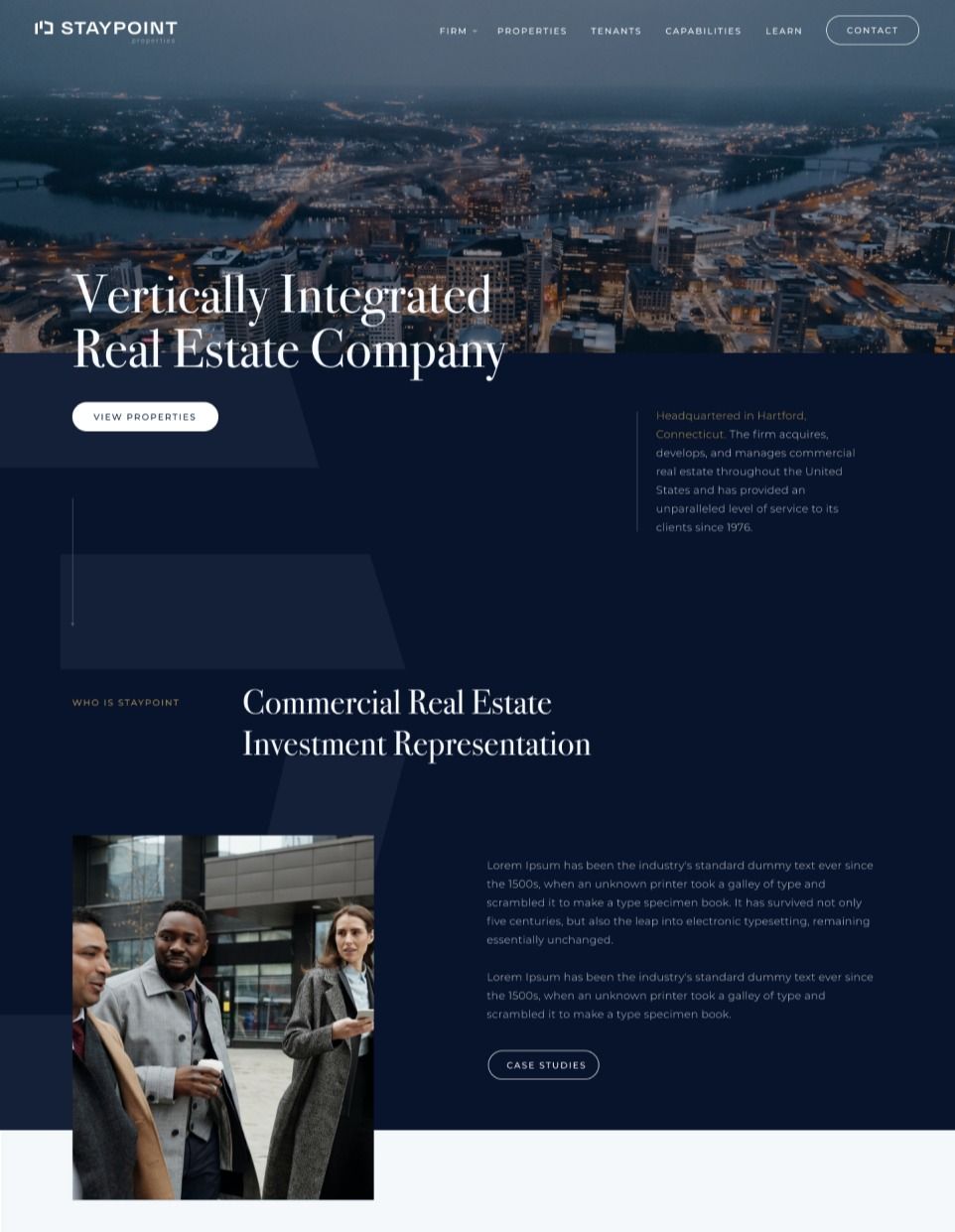 Staypoint website design