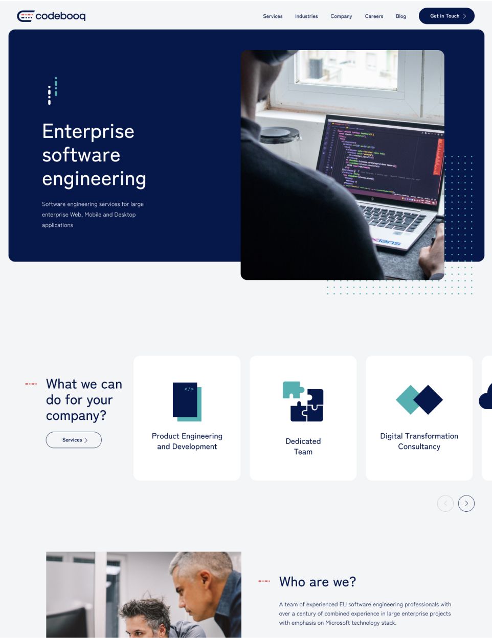 Codebooq website design