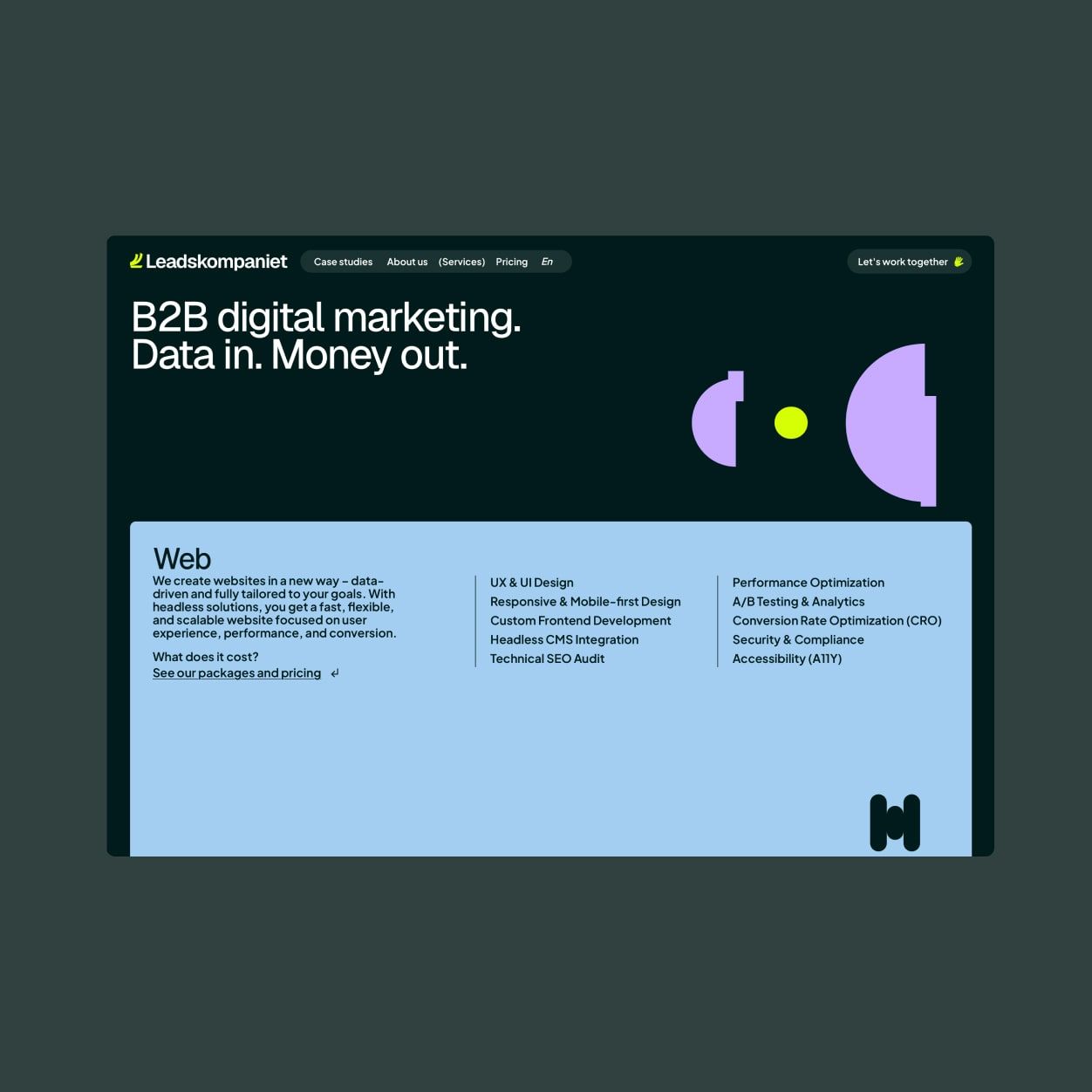 Leadskompaniet website design