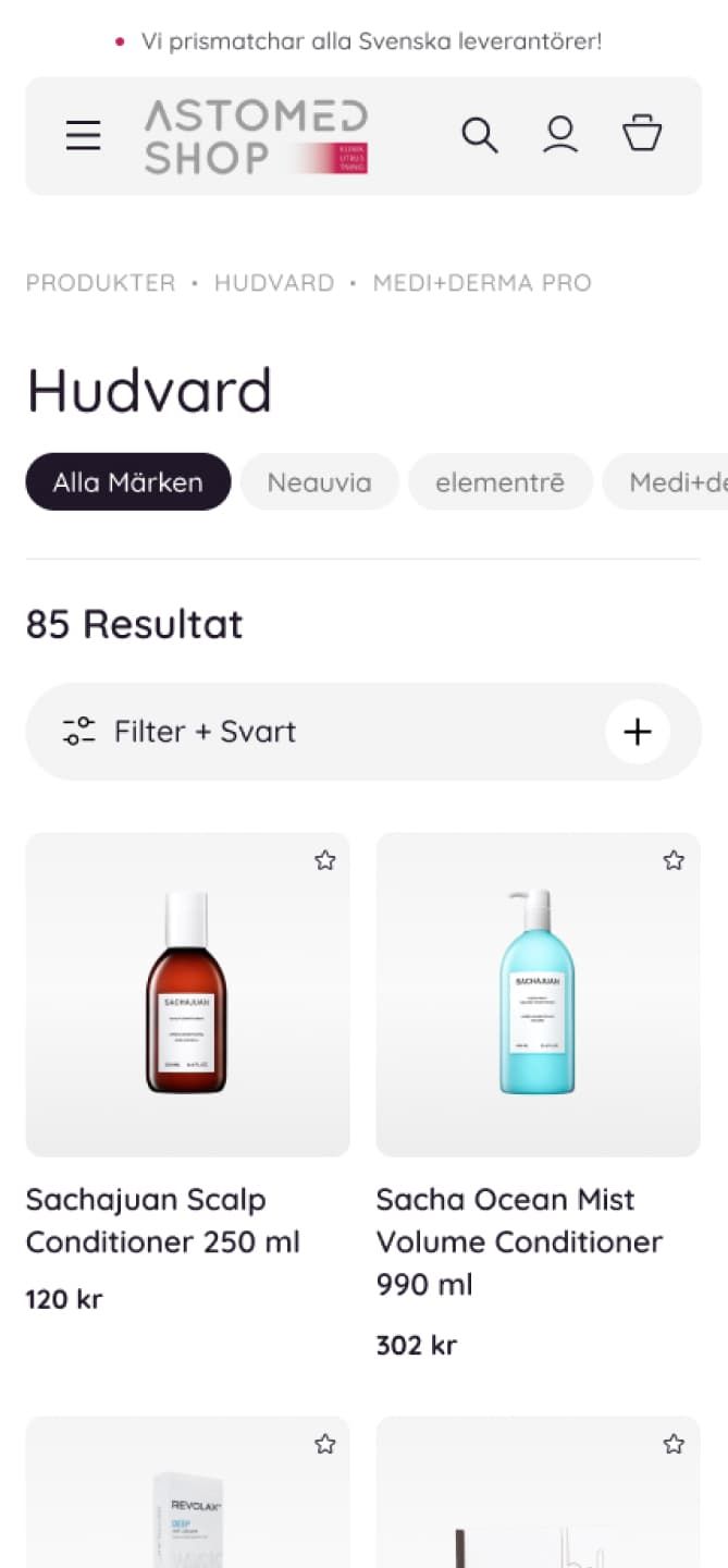 astomed website design
