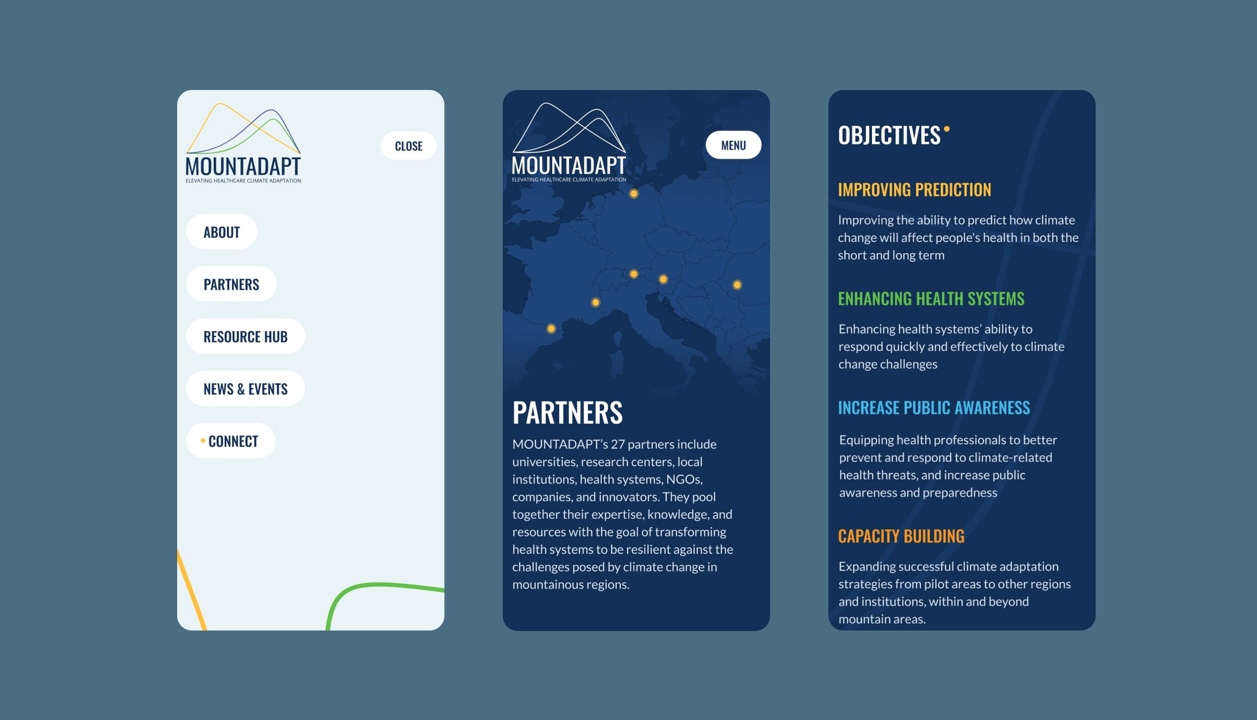 Mountadapt website design