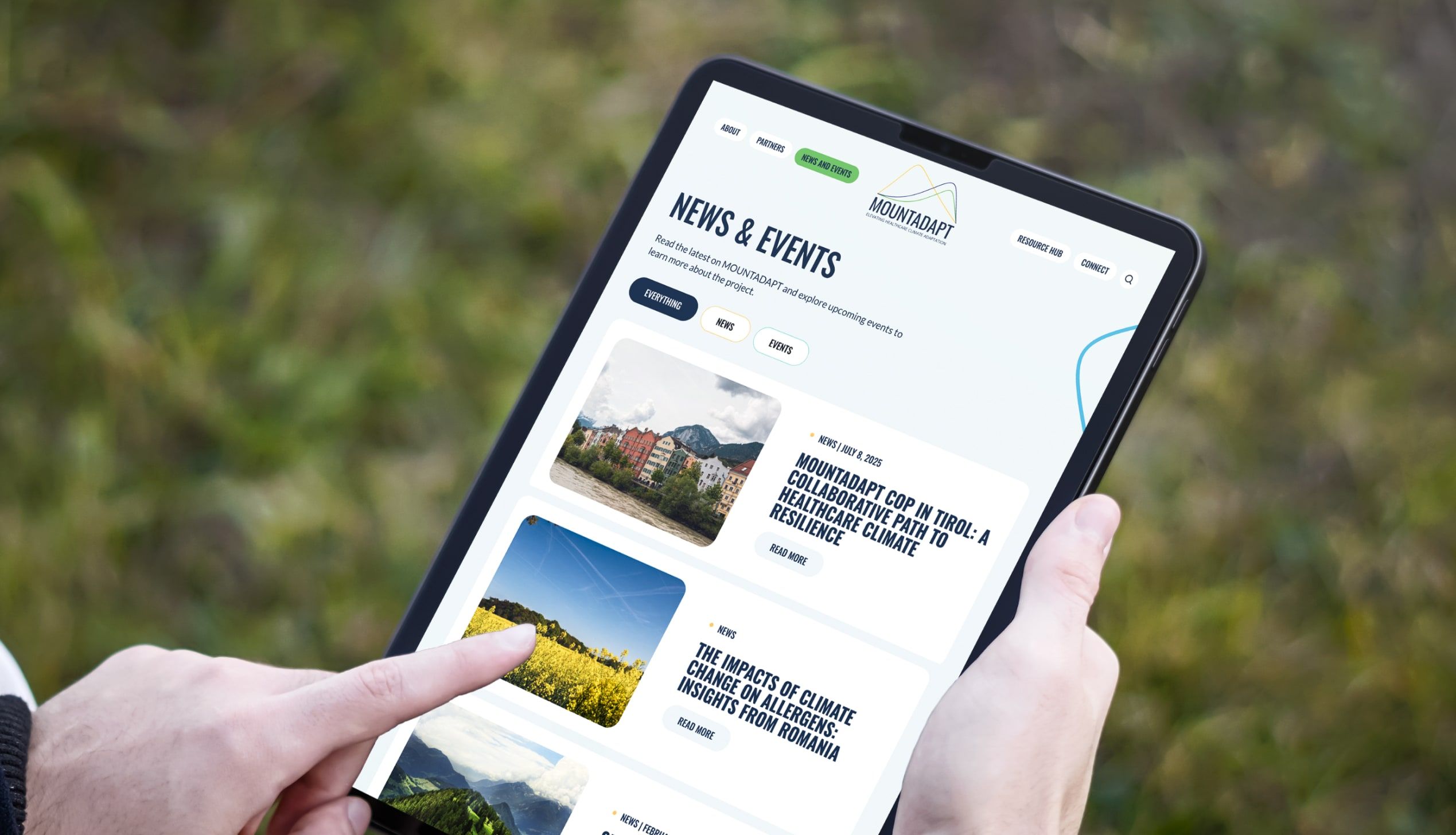 Mountadapt website design