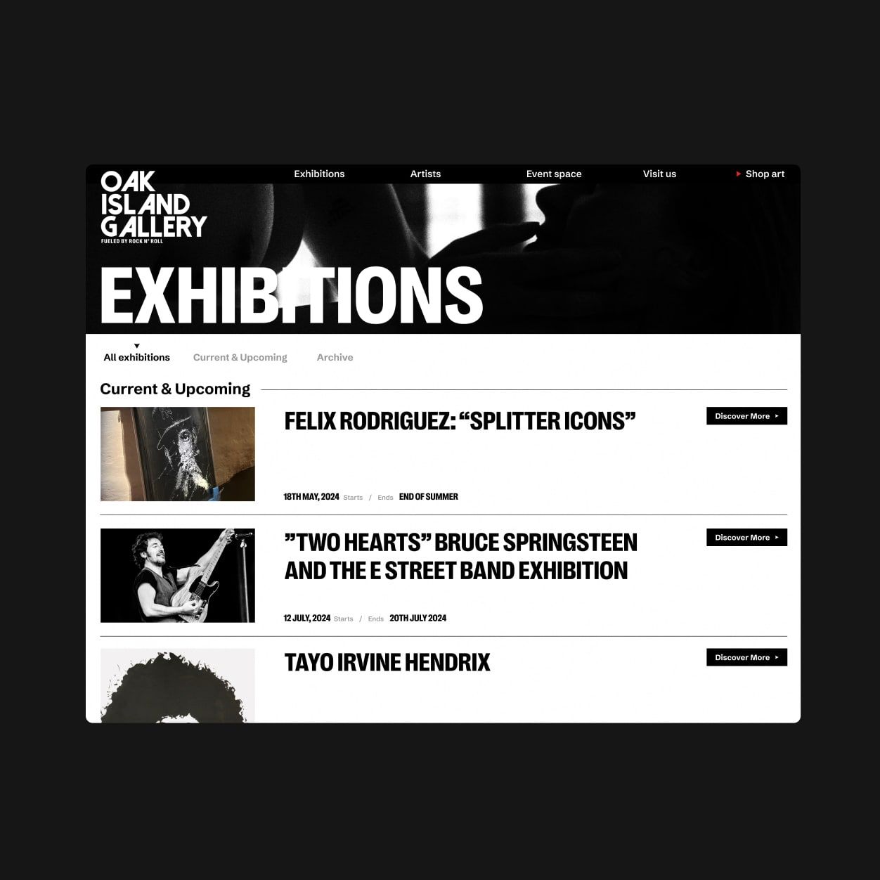 Oakisland website design