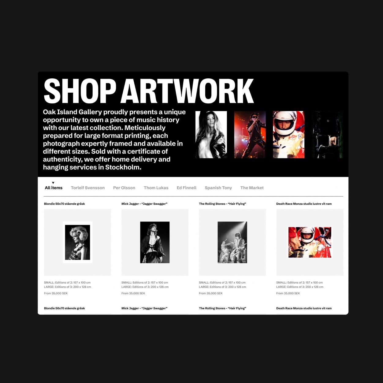 Oakisland website design