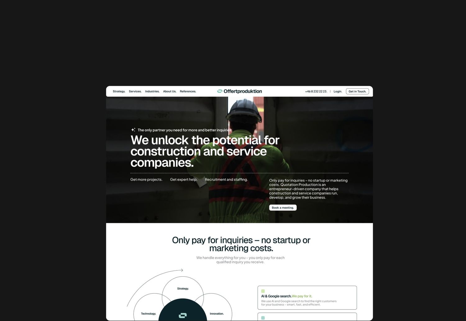 Offertproduktion Screenshot