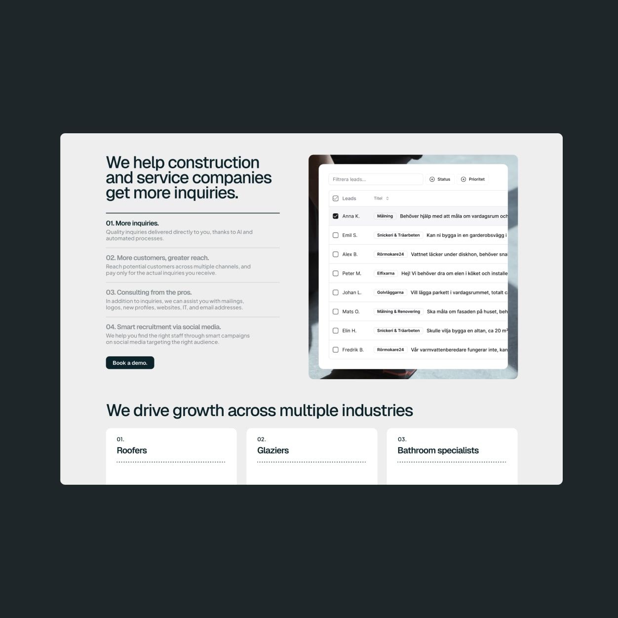 Offertproduktion website design