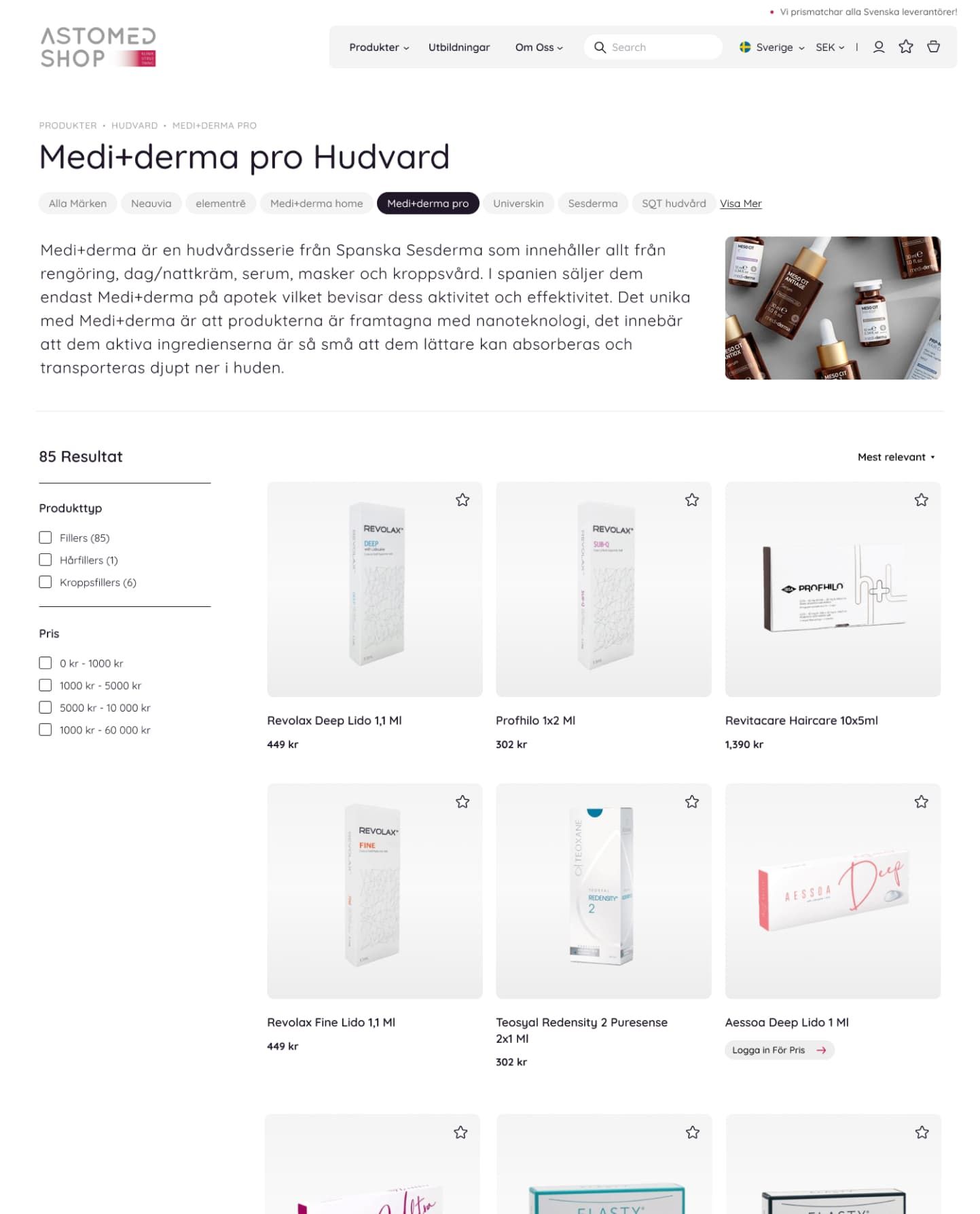 astomed website design