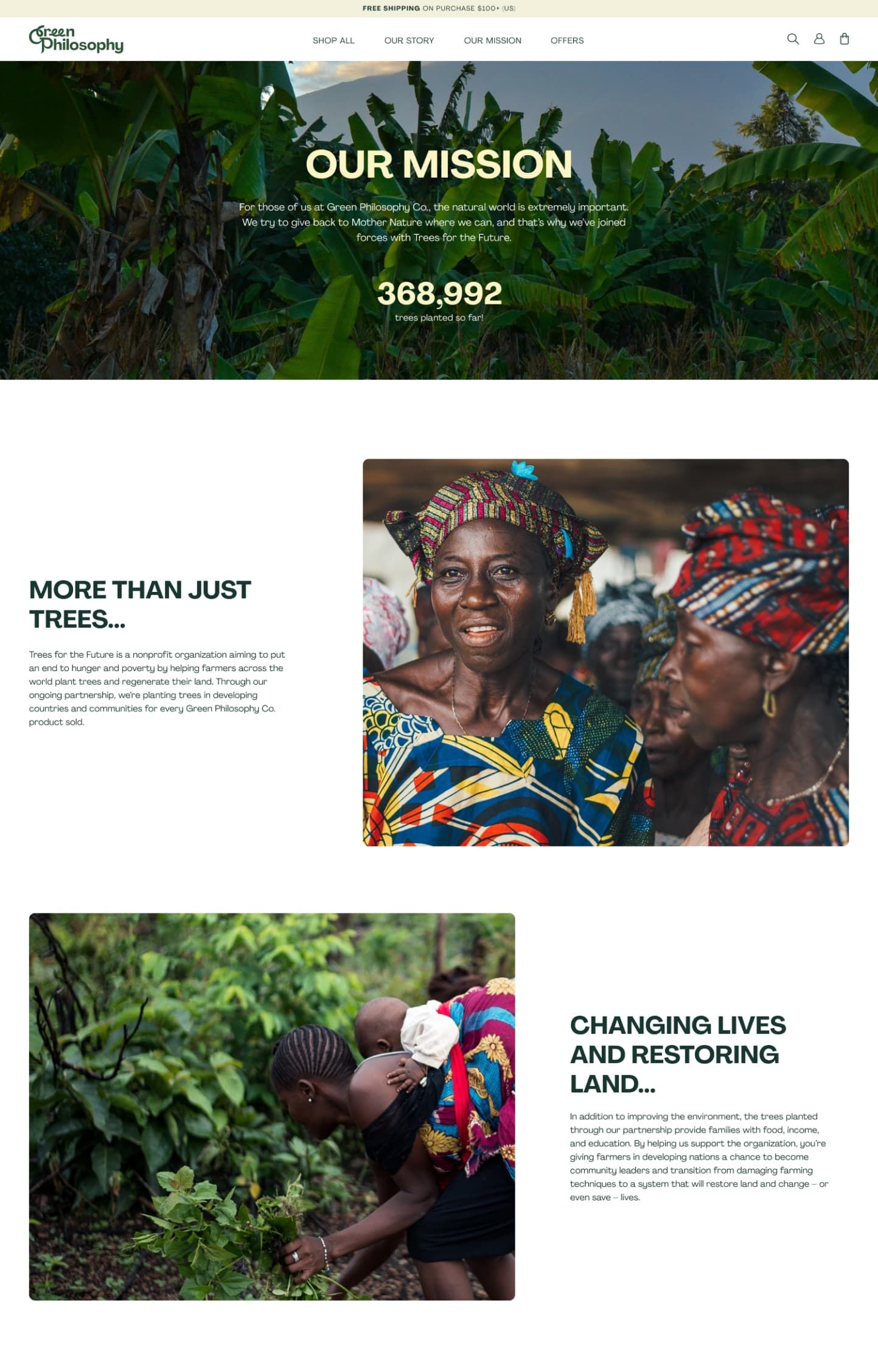 greenphilosophy website design