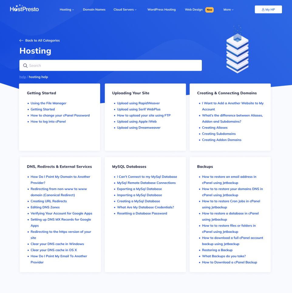hostpresto story page
