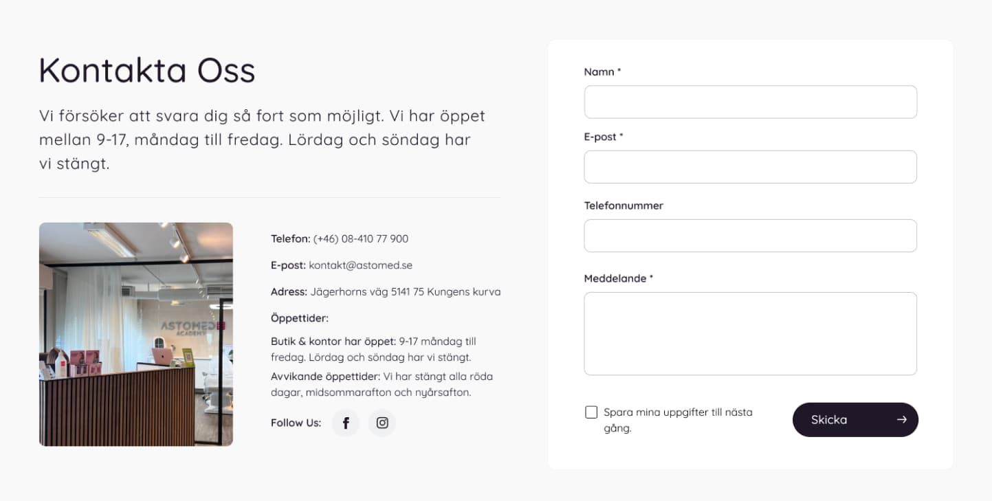 astomed website design