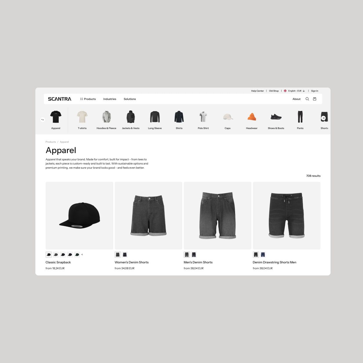 Scantra website design