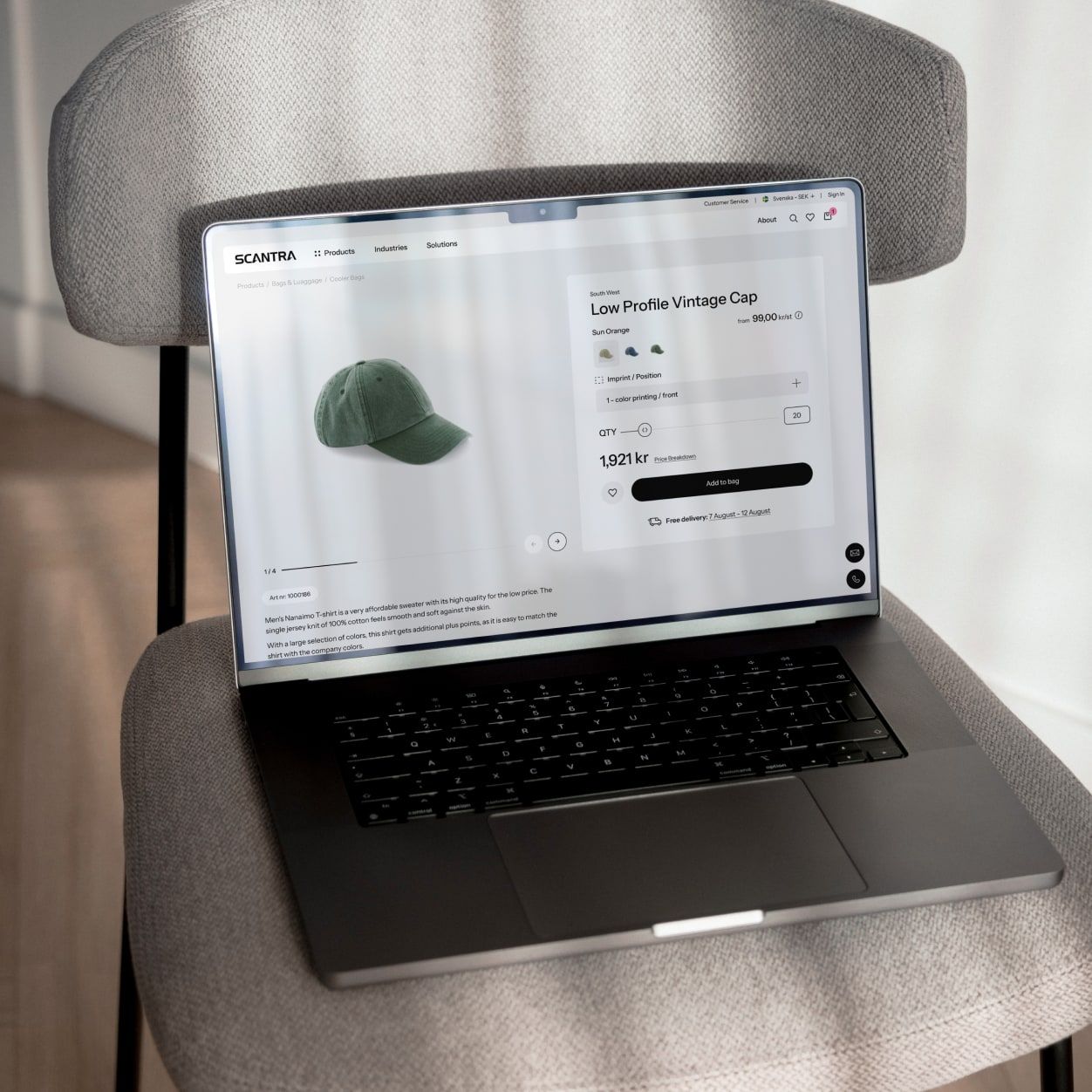 Scantra website design