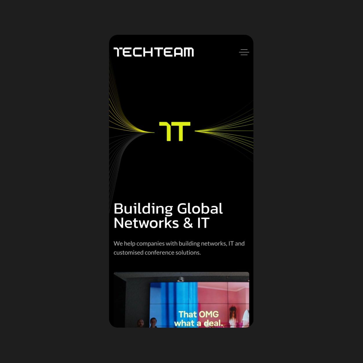 TechTeam website design