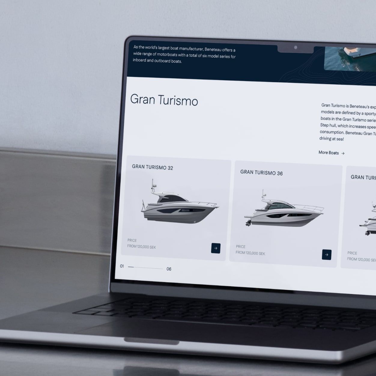 Yachtsale website design