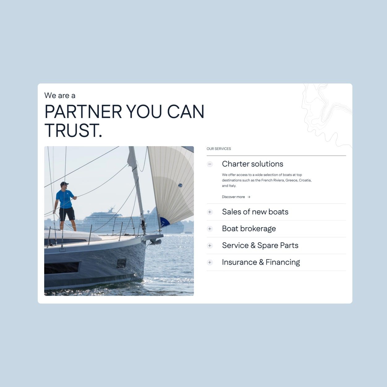 Yachtsale website design